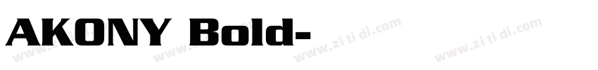 AKONY Bold字体转换